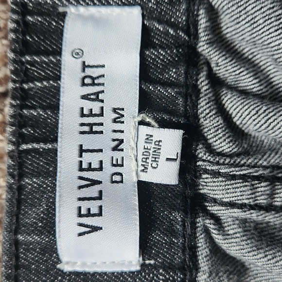 Velvet Heart Elina High Rise Straight Leg Jeans, Black/Gray, L - Picture 4 of 8